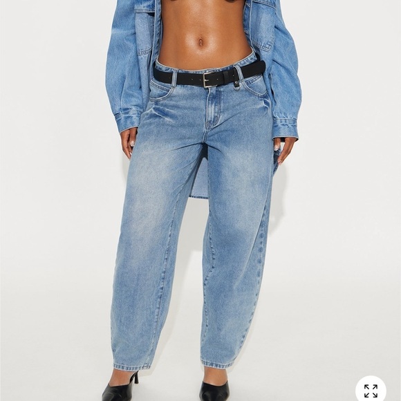 Fashion Nova Denim - Fashion Nova Classic Blue Women's Balloom Jeans